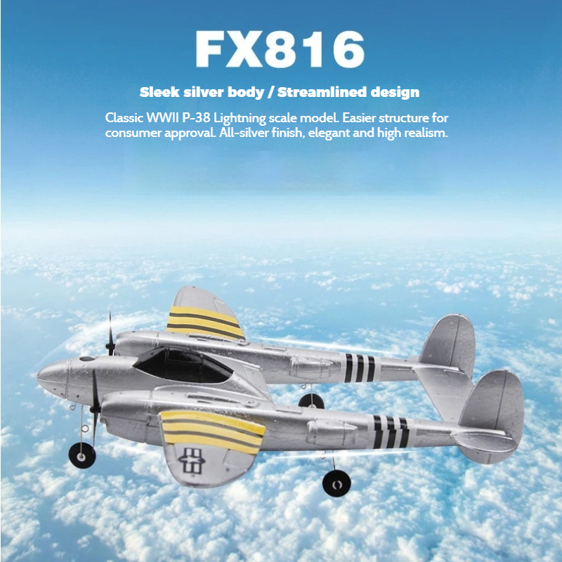 Samolot RC FX816 P38 Myśliwiec – Rc Glider Foam Wing recenzja i cena