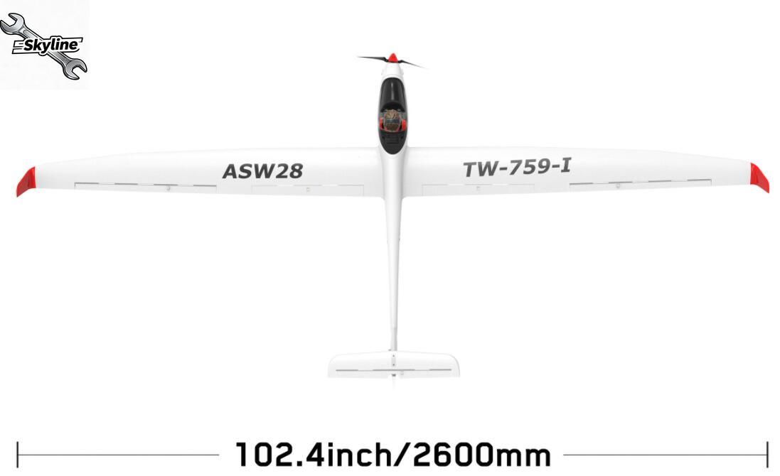RC ASW28 ASW-28 2540mm rozpięt – Rc Glider Foam Wing recenzja i cena